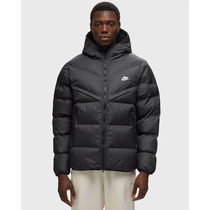 Чоловічий  зимній пуховик Nike St черный Куртка Найк