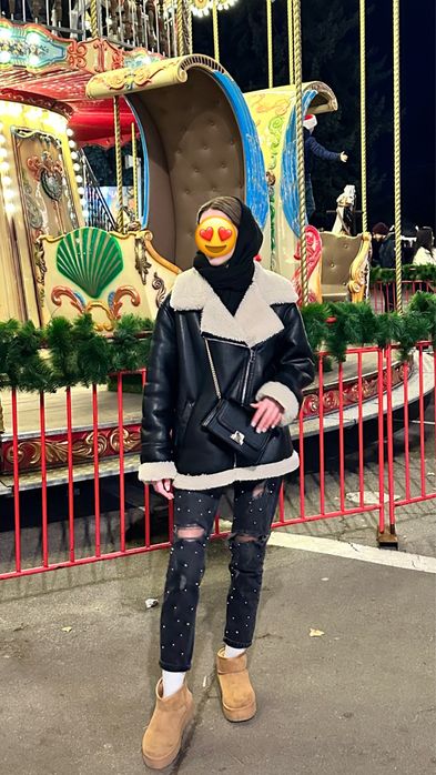 Дублянка MANGO жіноча шкіряна Mango