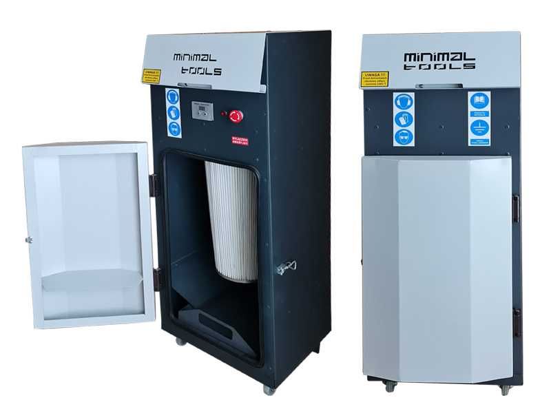 Odpylacz dwusilnikowy o mocy max.2400 W do piaskarek kabinowych