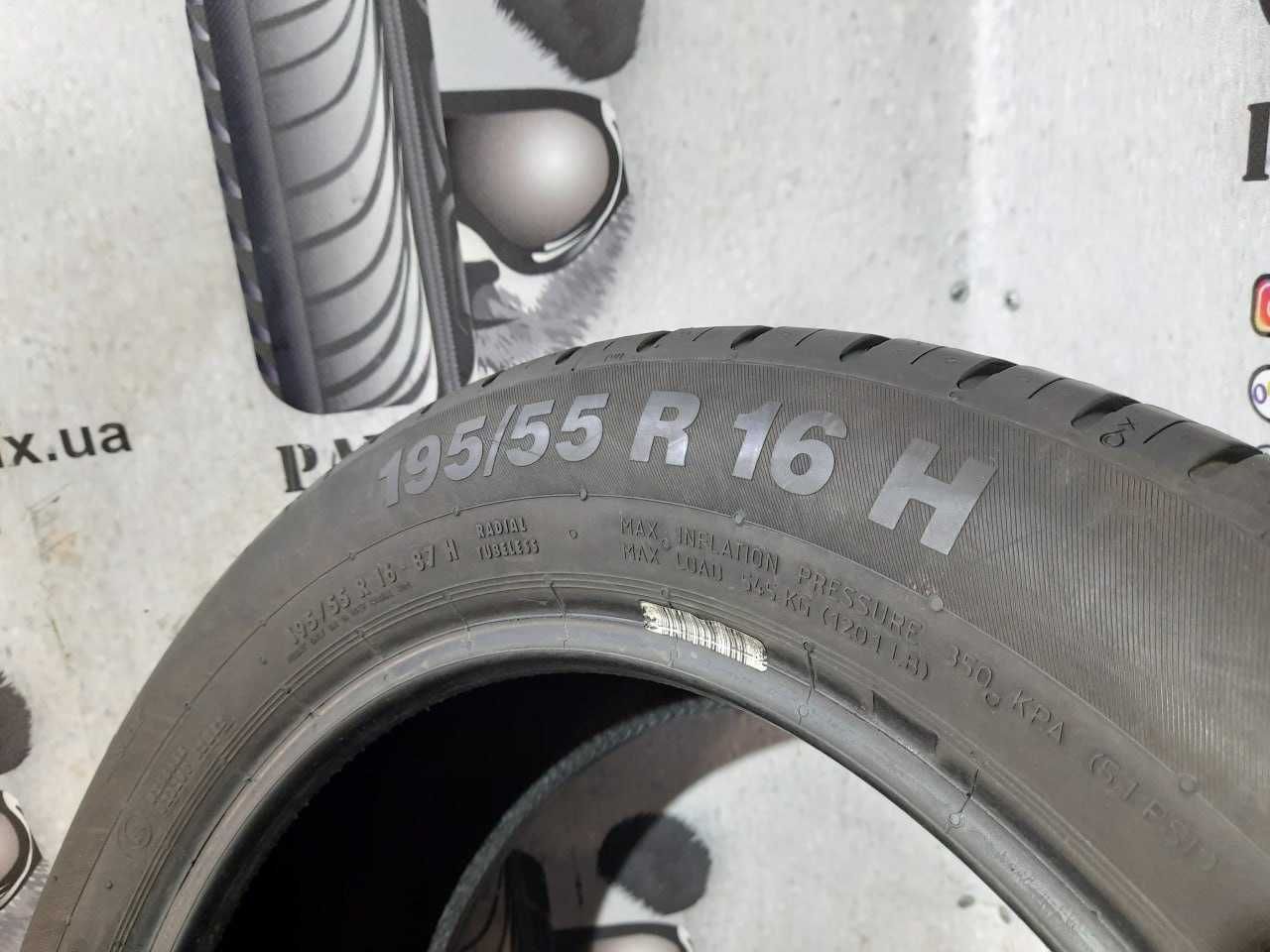 Шини 7,5мм 195/55 R16 CONTINENTAL ContiEcoContact 5 б/у літо склад