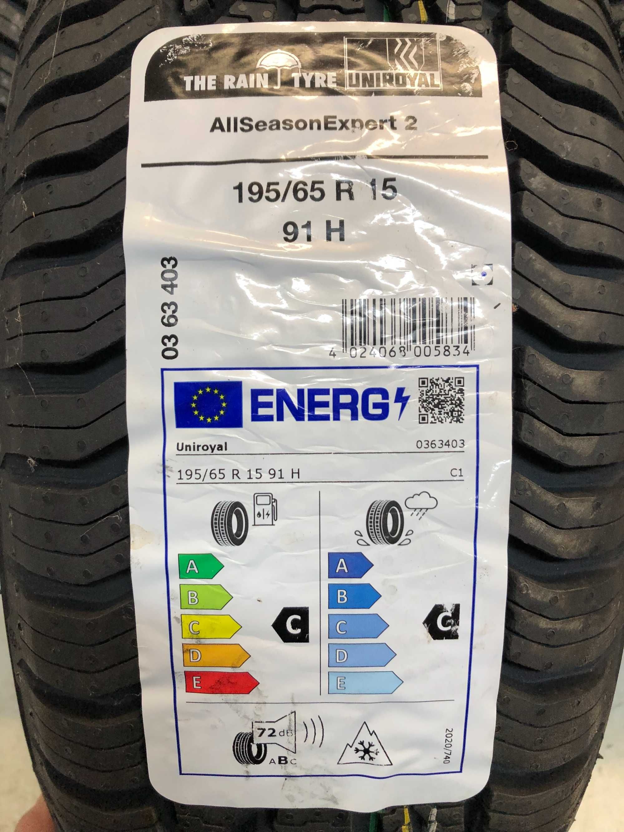 4x UNIROYAL
AllSeasonExpert 2 195/65 R15 Opony całoroczne NOWE 2024r