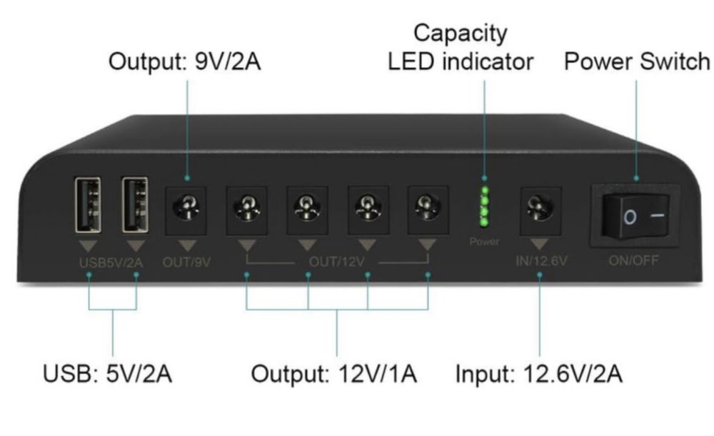 Джерело безперебійного живлення (Mini UPS) для роутера, GPON-терміналу
