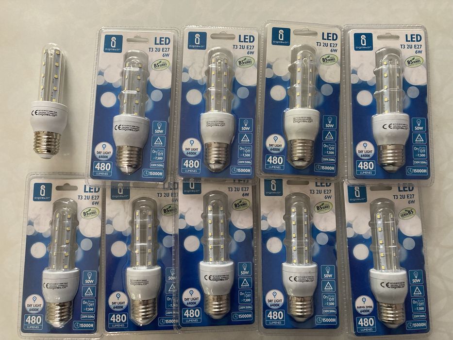 Żarówki LED T3 2U 327 6W 10sztuk nowe Łódź