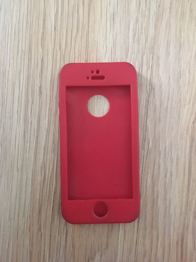 Iphone 5/5SE etui plecki silikonowe czerwone