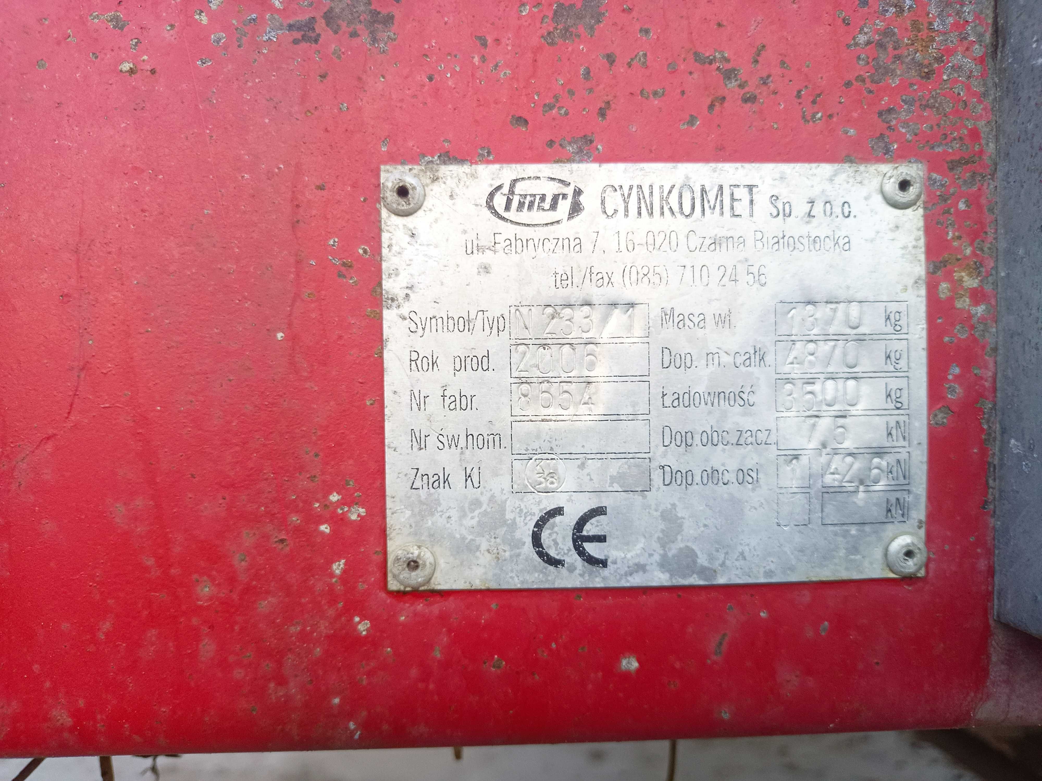 Sprzedam Rozrzutnik Obornika Cynkomet