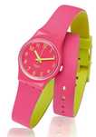 Zegarek Swatch Biko Roose Neon Pink LP131 długi pasek damski
