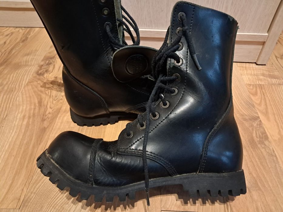 Glany skórzane czarne