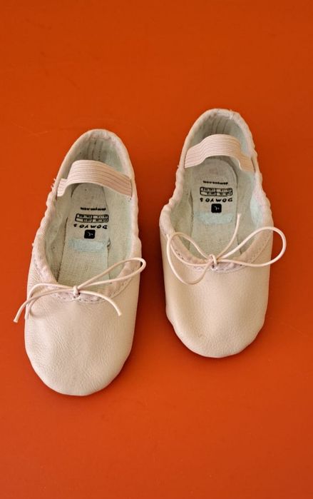 Calçado Ballet Meia-ponta em Couro Sola Inteira - tam. 25(15cm)