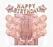 Набор шаров на День Рождения Happy Birthday шарики воздушные годик шар