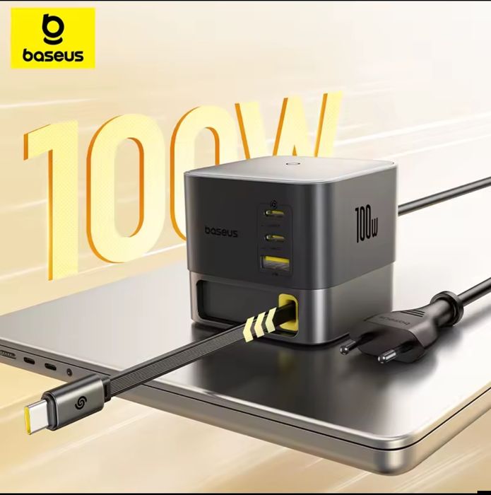 Мережевий зарядний пристрій Baseus Super GaN Desktop Charger 100W