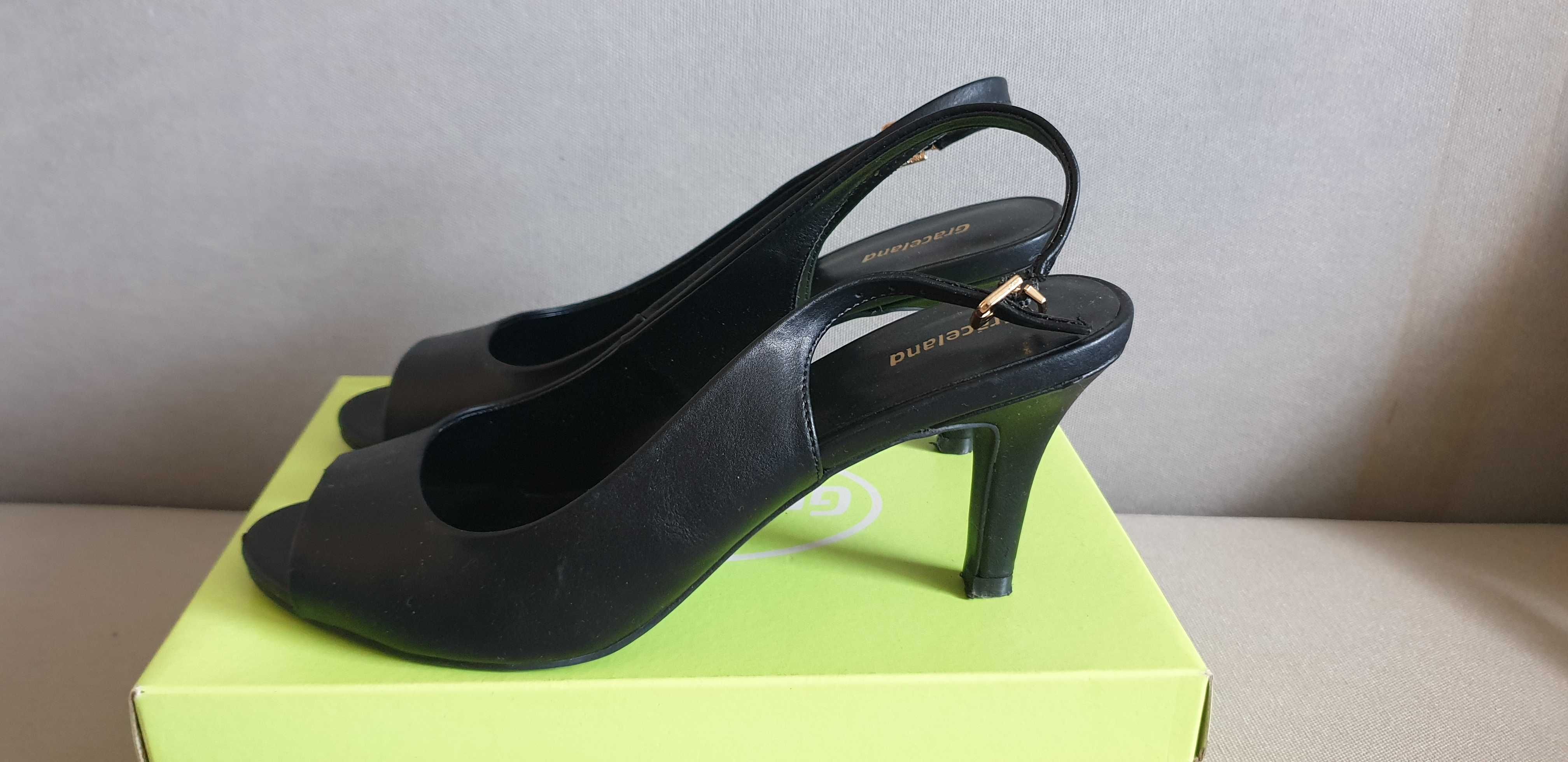 Odkryte czarne buty Graceland r. 39
