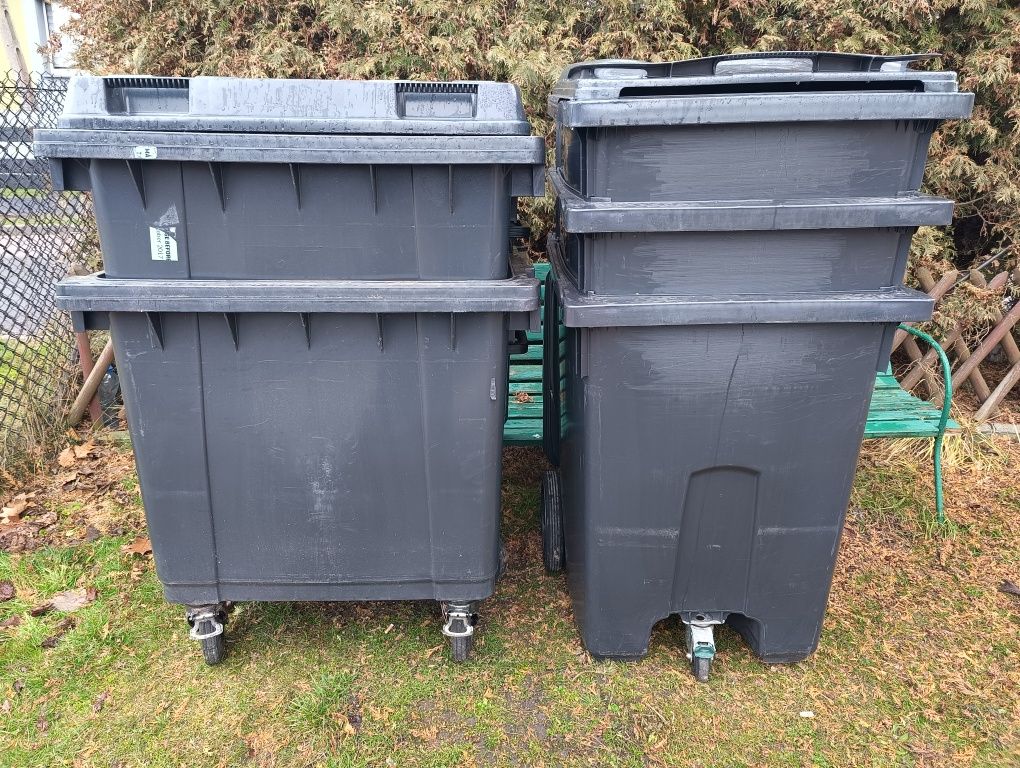 Kosz śmieci kontener  240L 180L 140L 120L 360L PN-EN 840 Dostawa