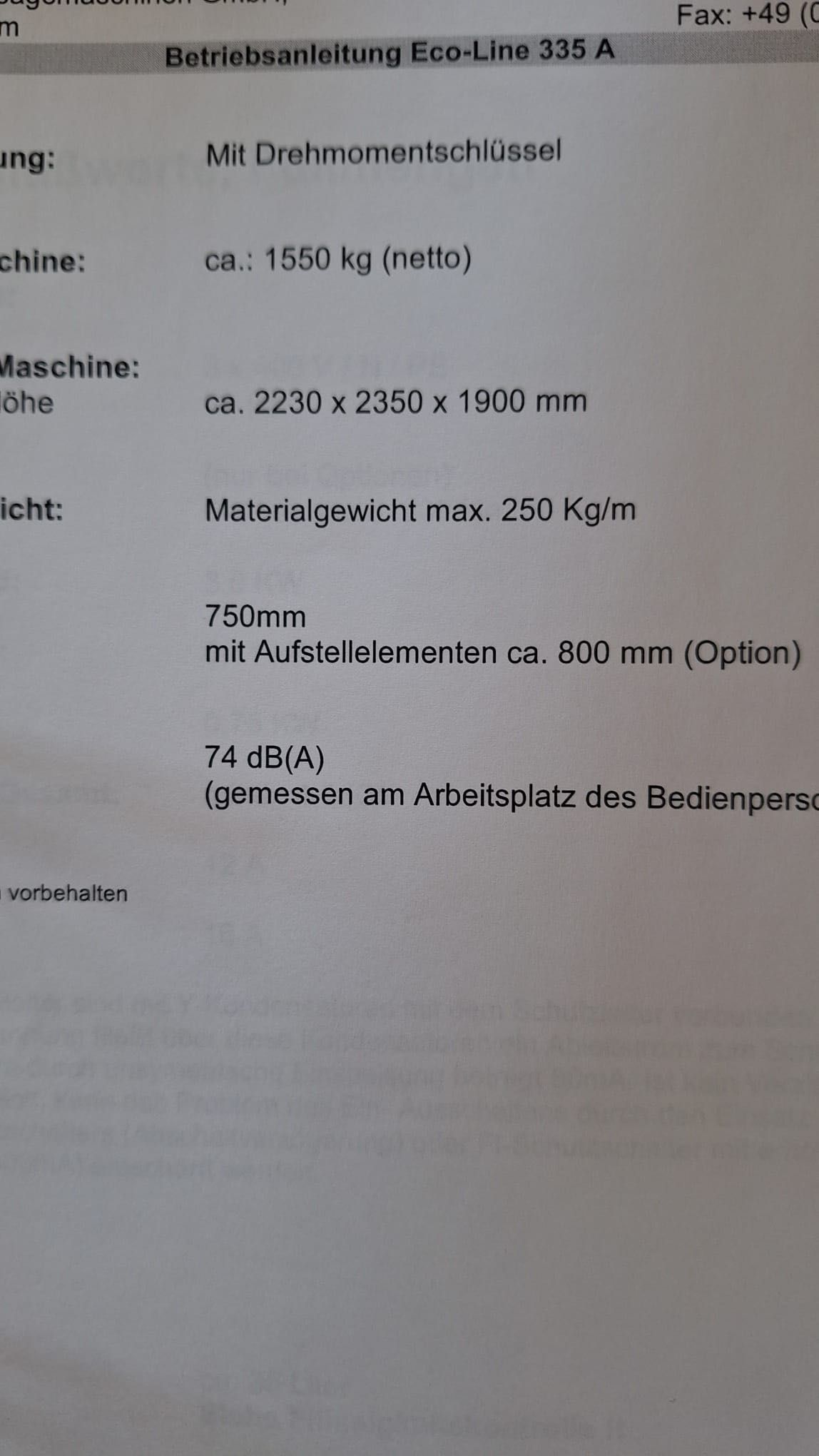 Przecinarka MEBA Eco 335A CNC Automat docisk pakietowy (Amada/Kasto)