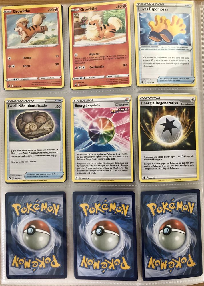 20 Cartas Pokémon PT