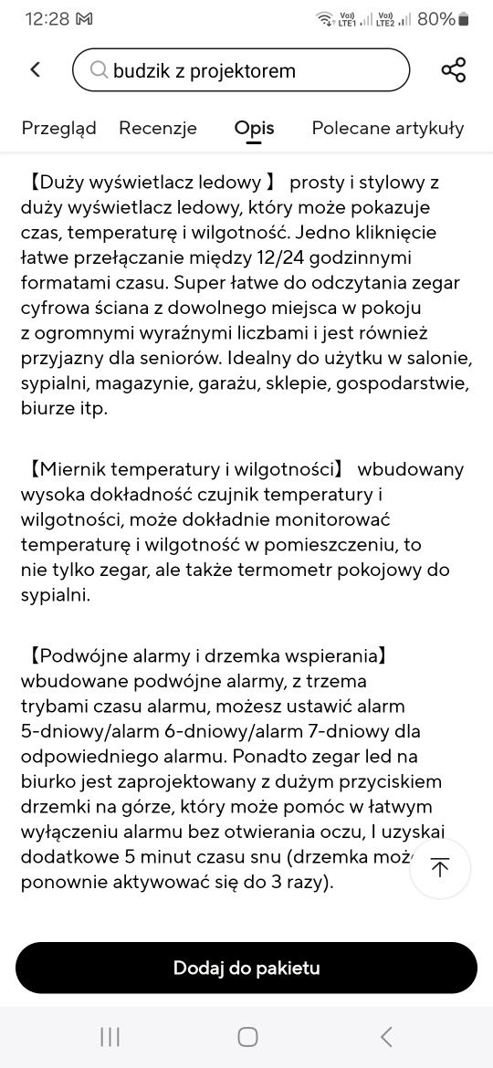 Zegar led budzik Nowy