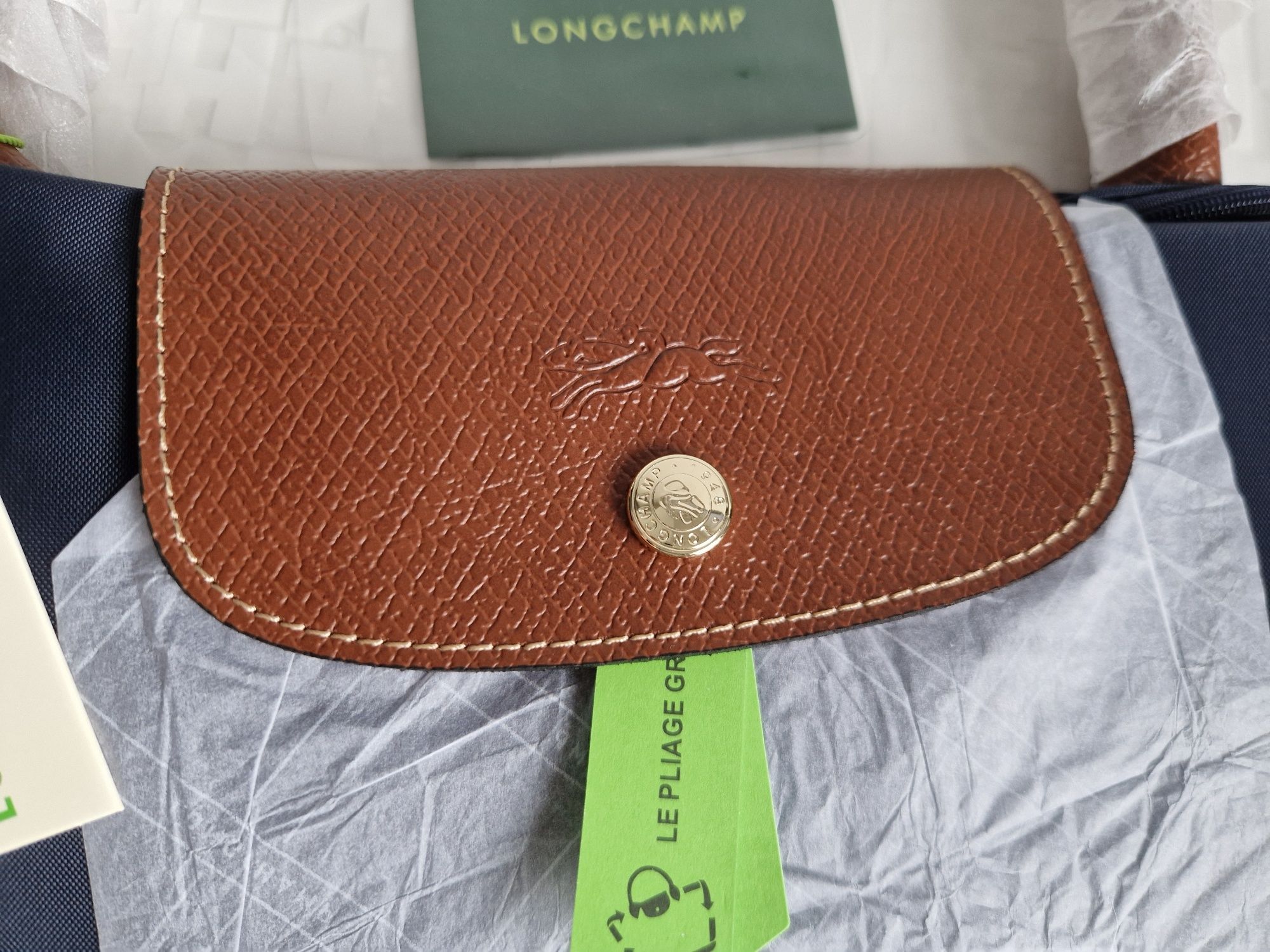 torebka LONGCHAMP granat roz L NOWA