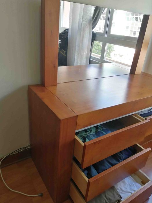 Cómoda 6 gavetas com espelho