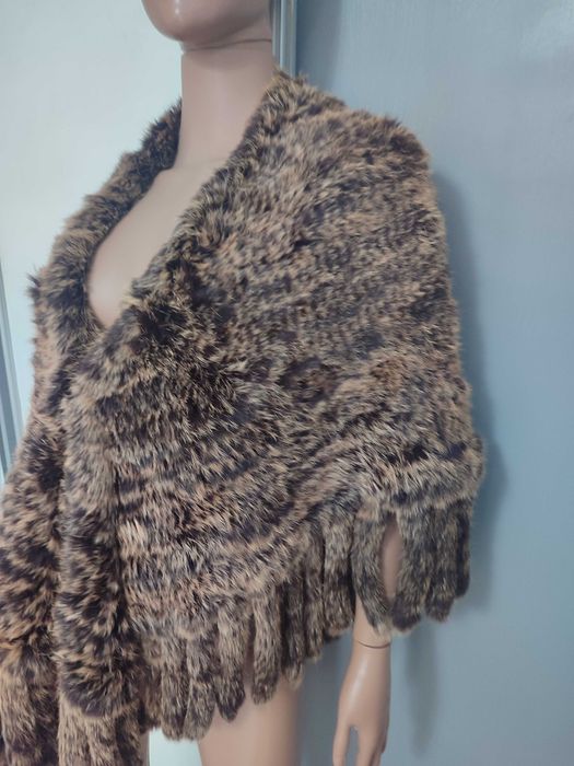 Yves Salomon меховая накидка шаль пончо