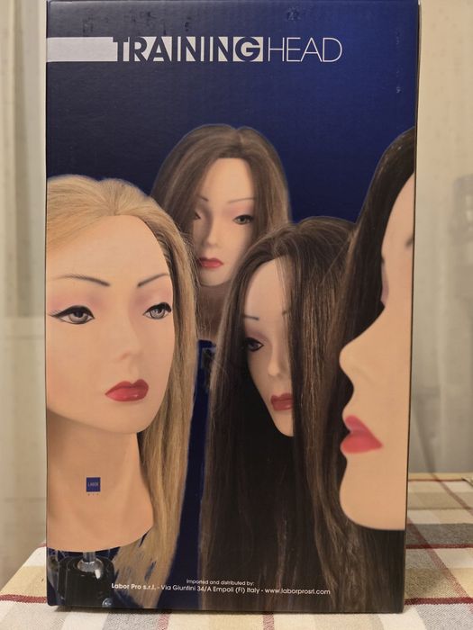 Голова, манікен, болванка для перукарів — 100% натуральне волосся 40см