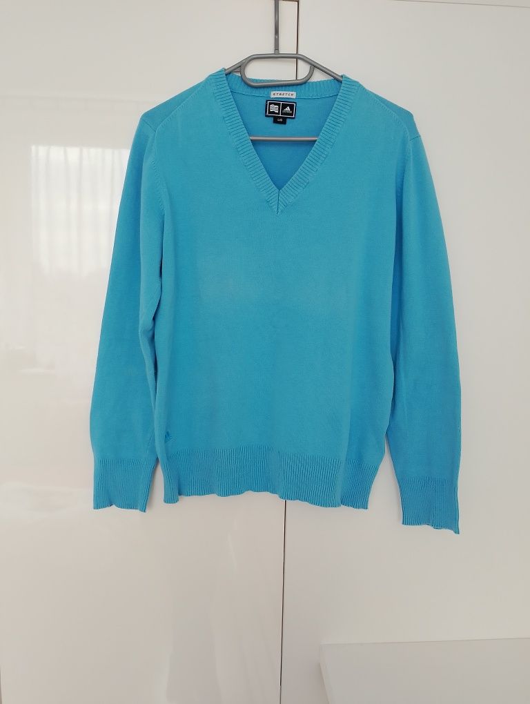 Sweter niebieski damski Adidas rozmiar L