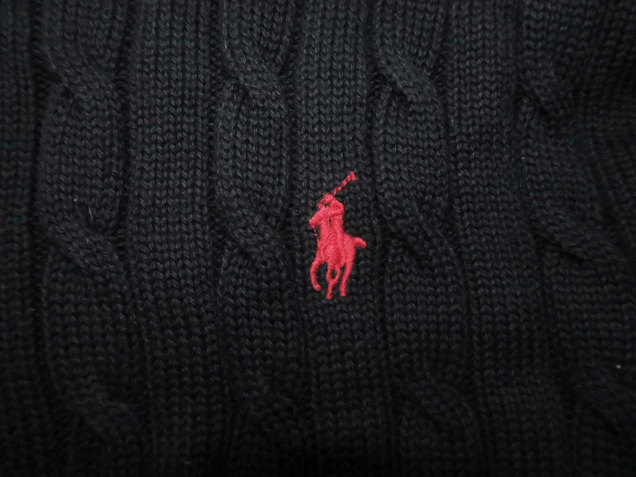 Ralph Lauren sweter w warkocz nowsze kolekcje DAMSKI L