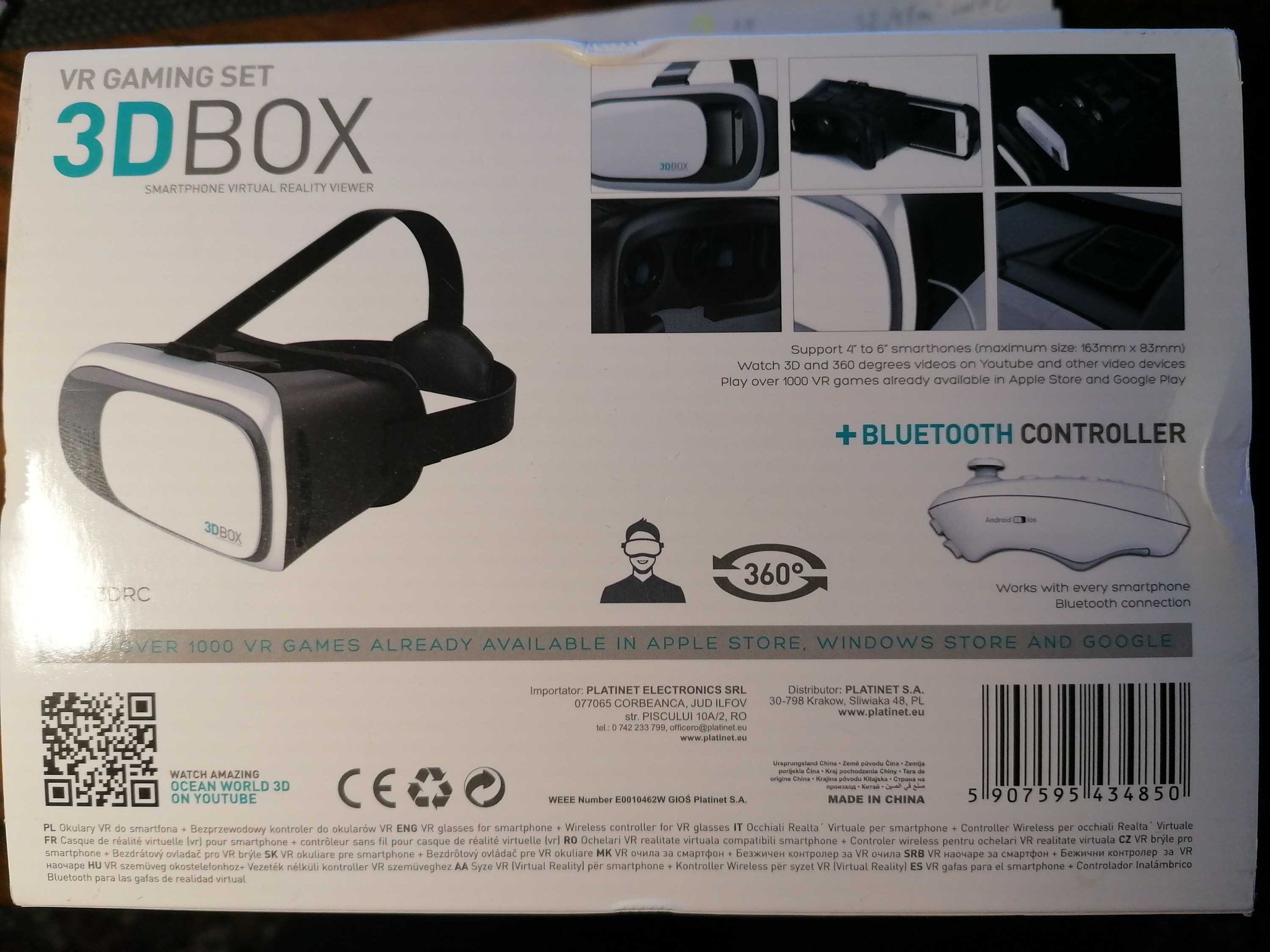 3D BOX smartphone vr viewer do smartfona - fabrycznie nowe