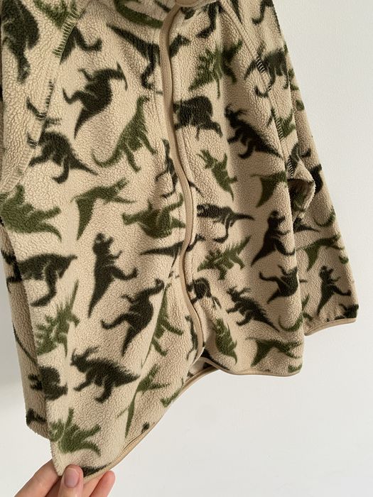 Bluza polar h&m 104 na suwak dinozaury khaki