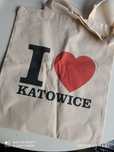 Torba szmaciana I love Katowice siatka torebka