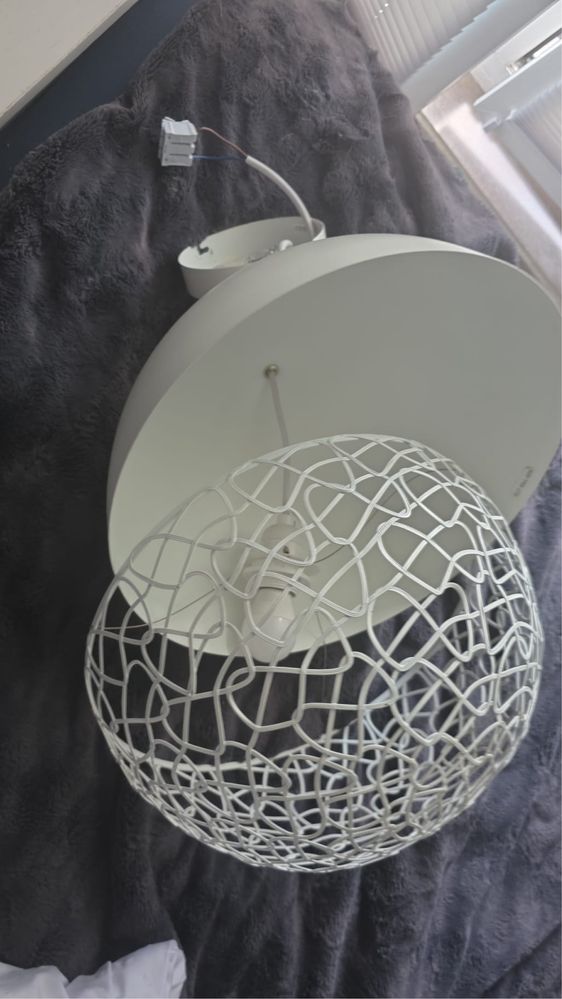 Lampa  metalowa biała