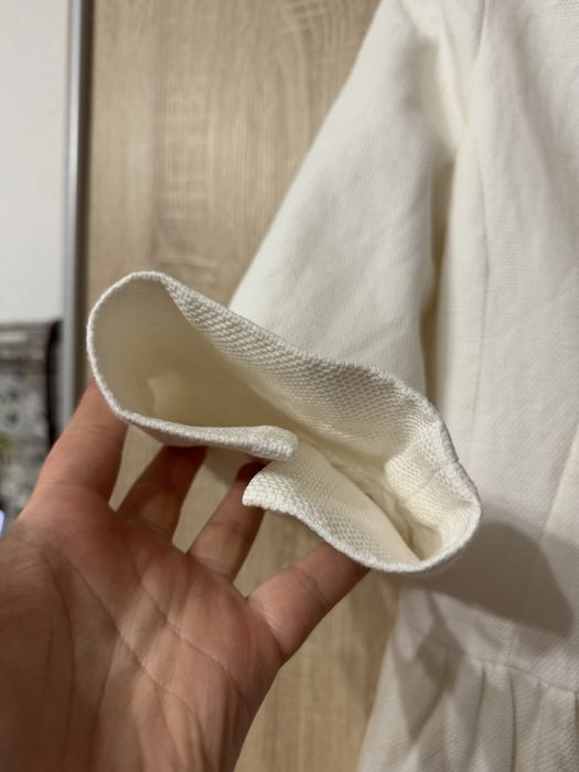 Płaszcz MaxMara M bialy designer śliczny hit damski