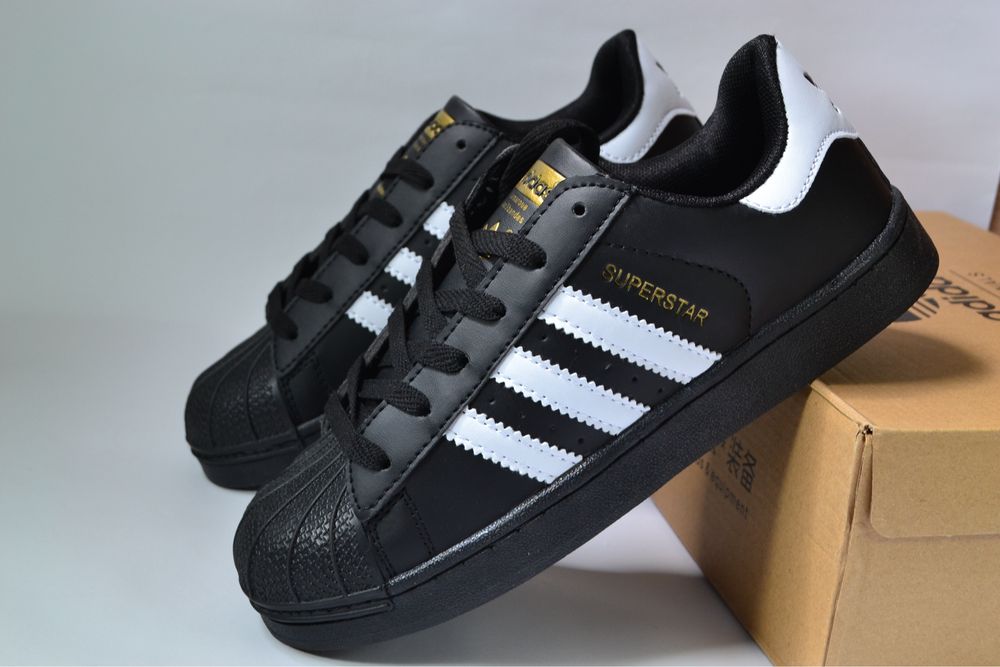 (БЕЗ ПЕРЕДОПЛАТИ)Adidas Superstar Black адідас суперстар чорні