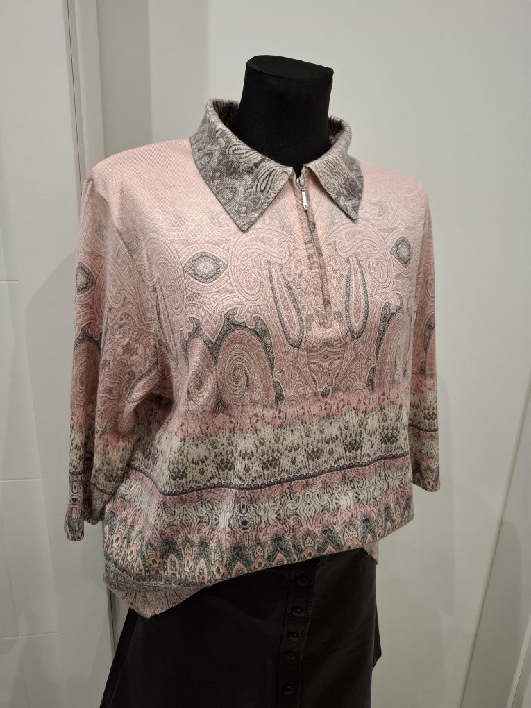 Różowy sweter bluzka Districk L