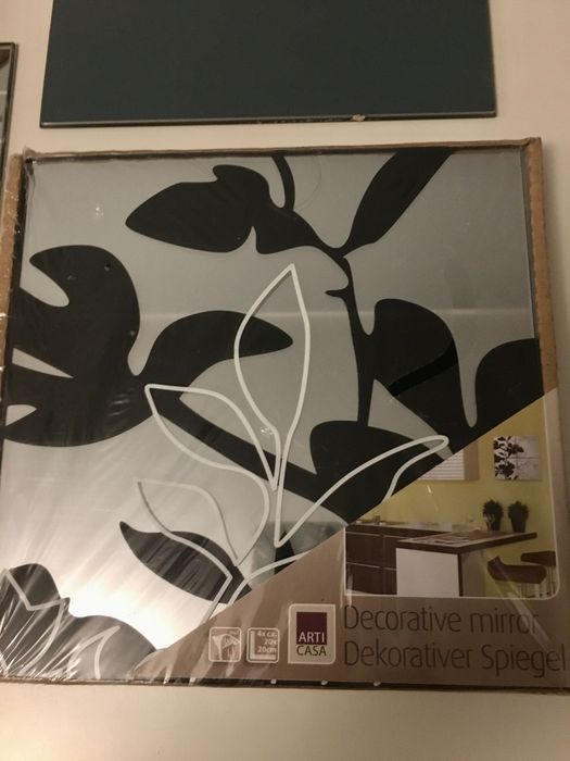 NOWE Lustro jak obraz KWIATY 4 części