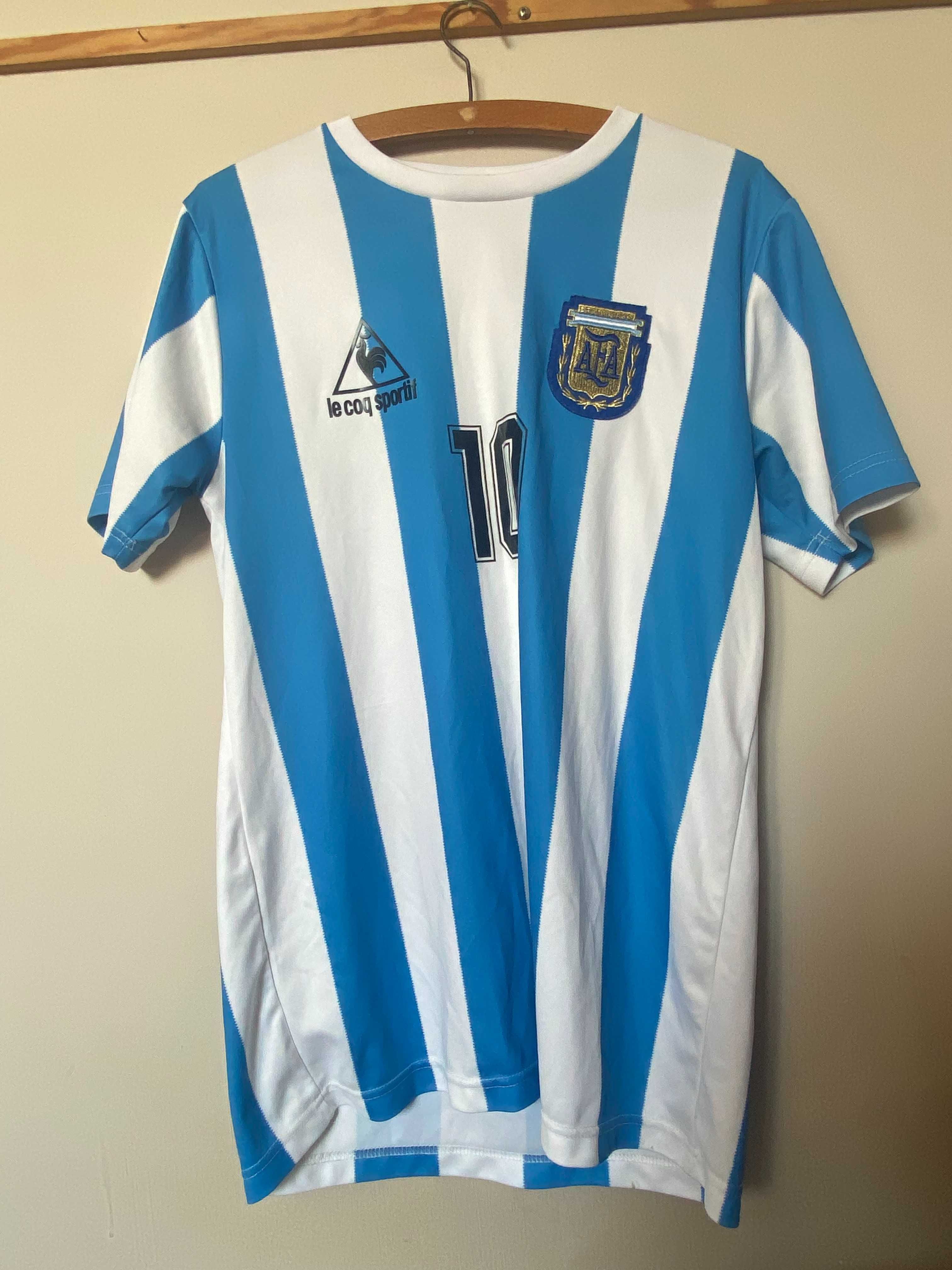 Vintage ARGENTYNA nr 10 MARADONA - 1986 le coq sportif - M - UNIKAT