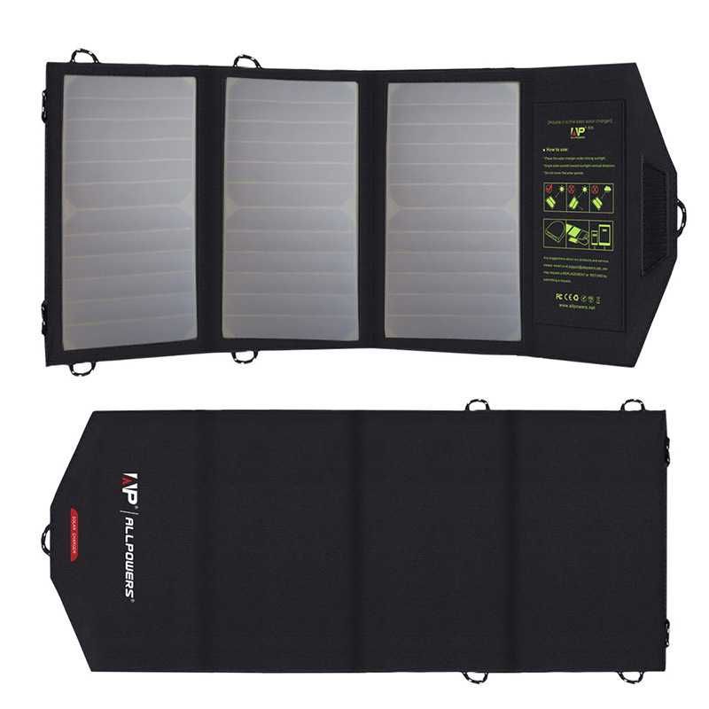 Сонячна панель ALLPOWERS AP-SP5V21W, батарея для зарядки телефону