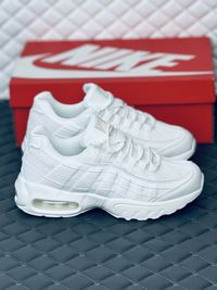 Nike Air Max 95 all white кроссовки мужские весенние белые Найк 95