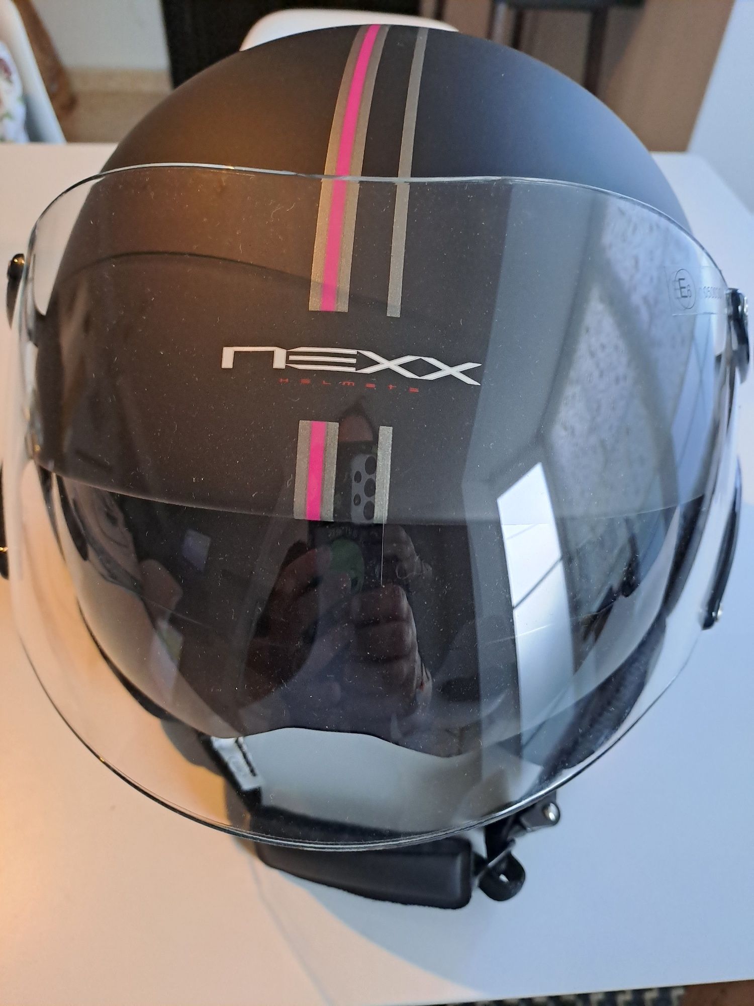 Capacete Nexx x60 bastille preto/rosa tamanho xs