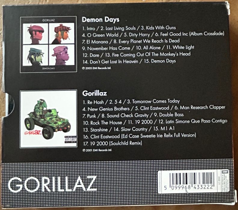 Gorillaz 2 CD Edição Limitada Demon Days + Gorillaz