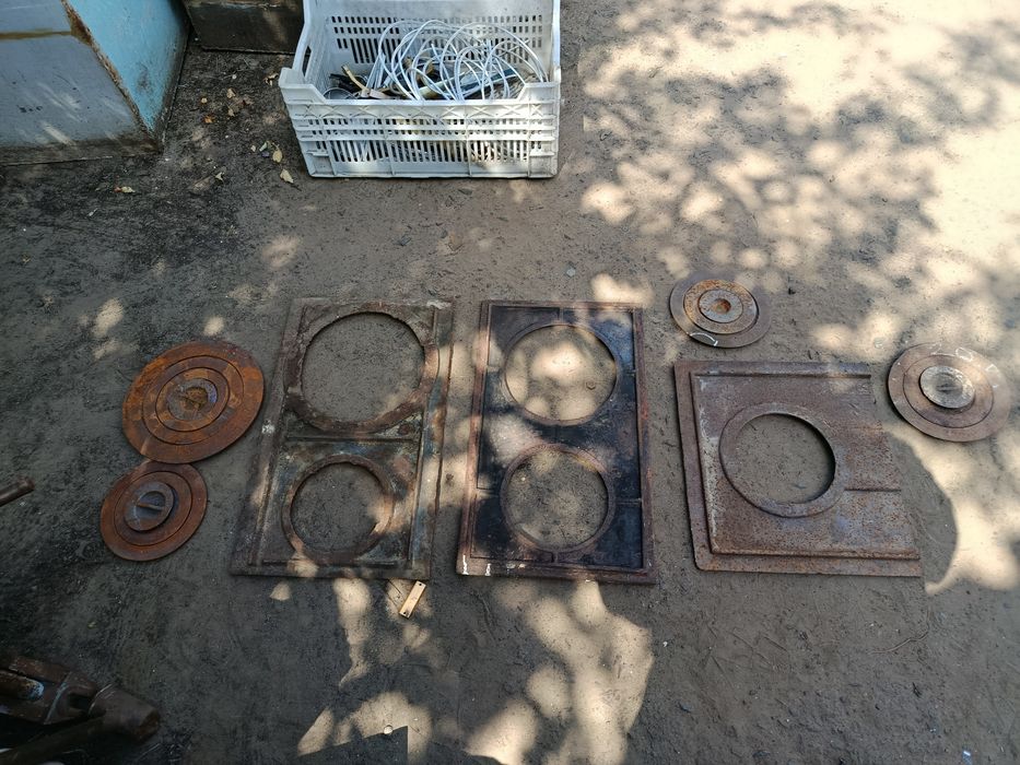 Плита чугунна 71х41 59х35 41х36 см кільця СССР