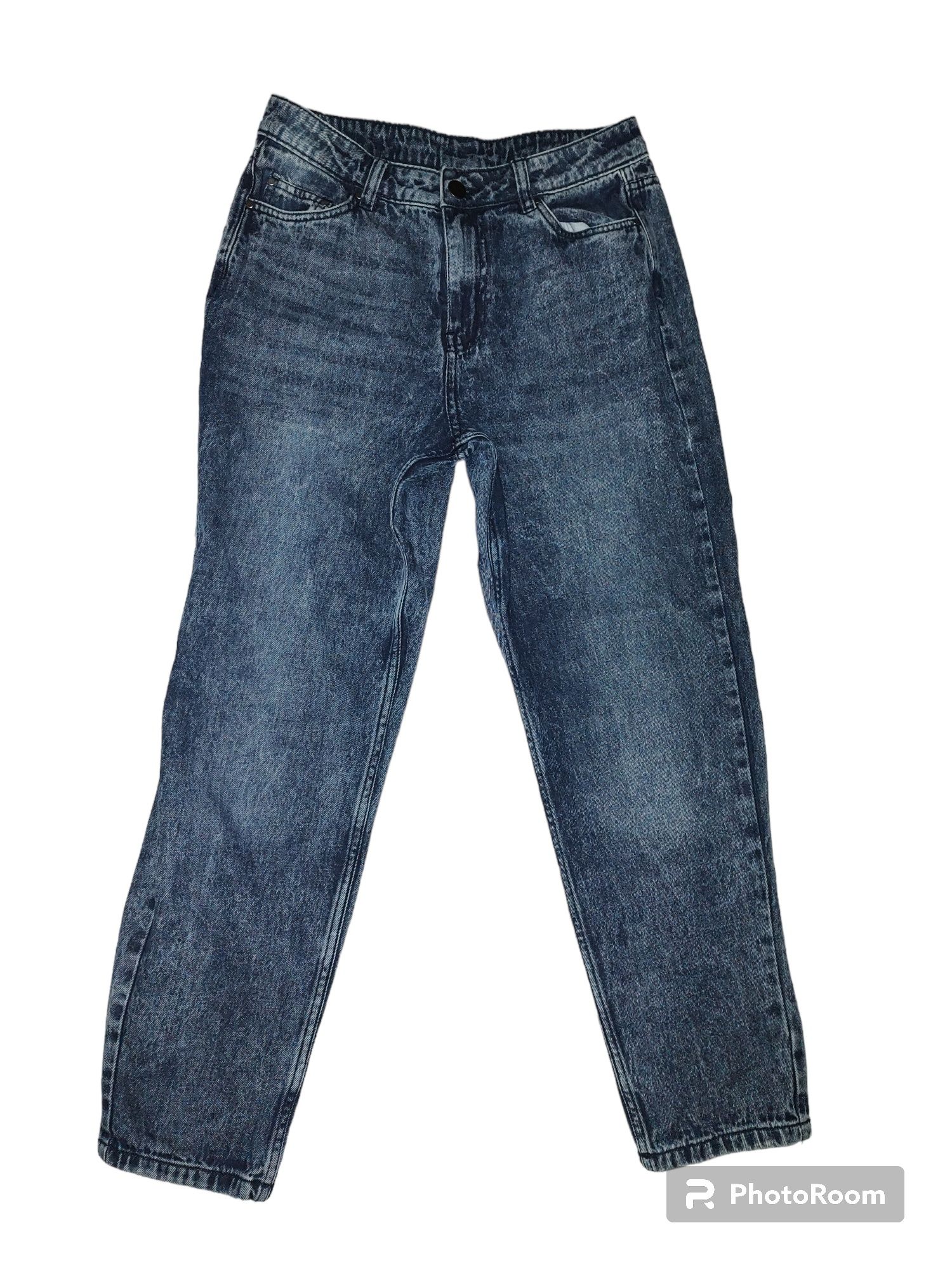 Mom fit dżinsy jeansy damskie spodnie s 36