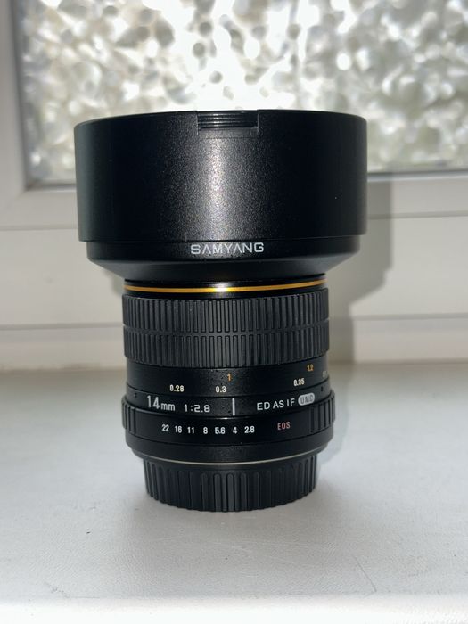 Объектив samyang ширик 14 мм для canon