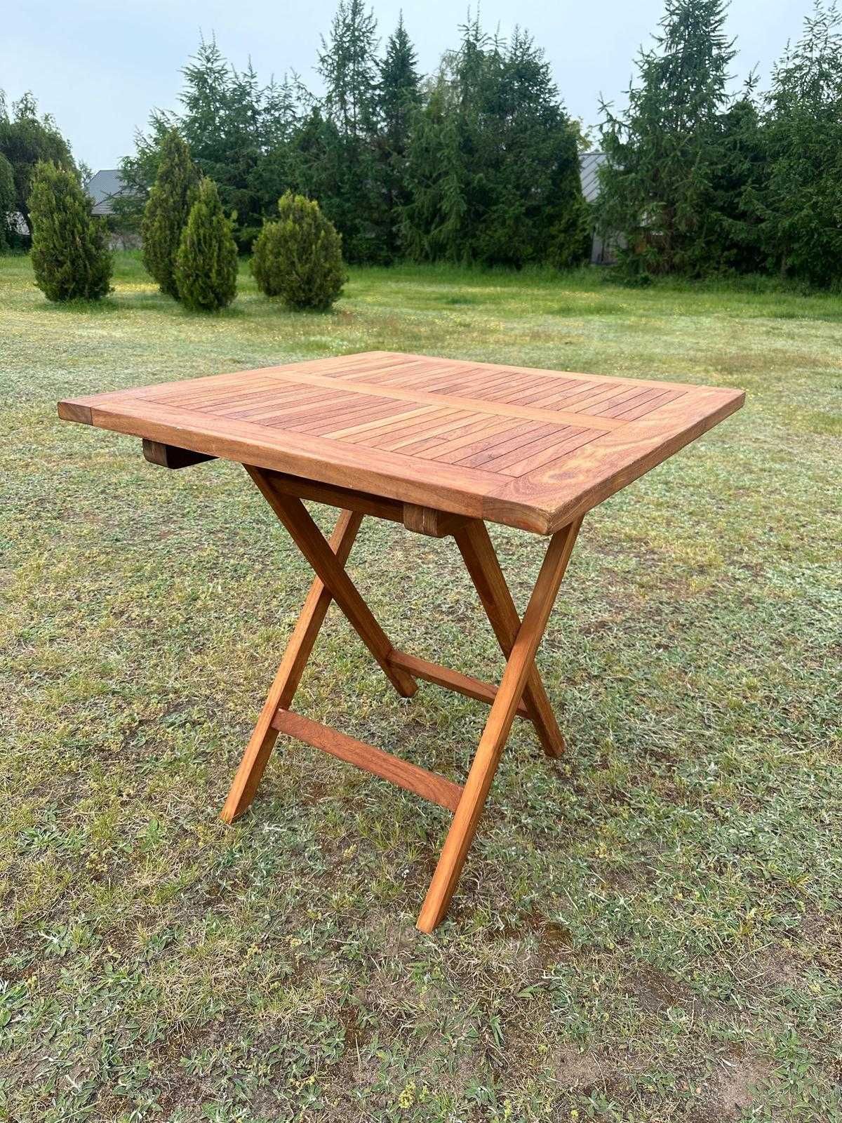 Stół drewniany 80*80 cm drewno tekowe