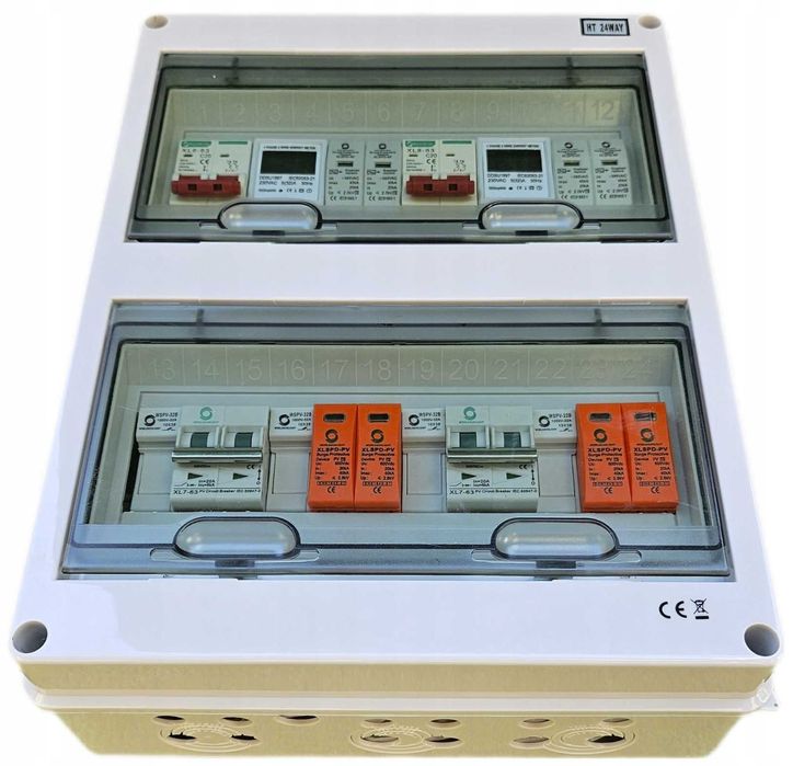 Rozdzielnica Skrzynka IP65 Zasilania AC/DC PV Fotowoltaika 2 Stringi