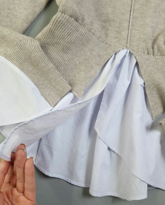 Кофтинка з імітацією сорочки