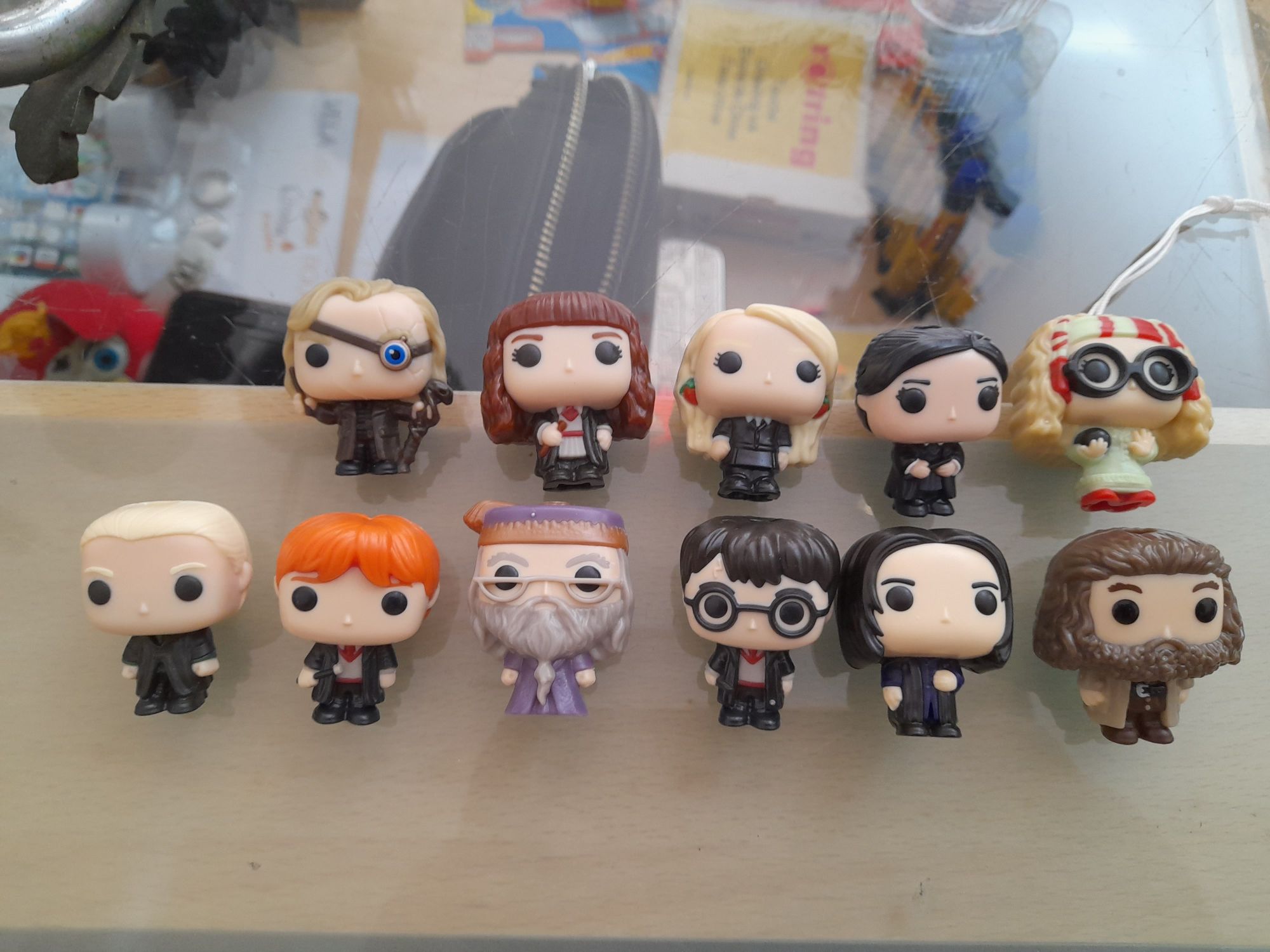 Bonecos Harry Potter Pop Funko - Ovos Kinder Joy Luna Ron Snape Sybill