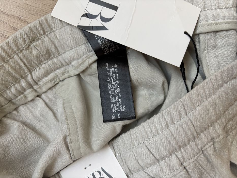 Льняні штани чоловічі Zara