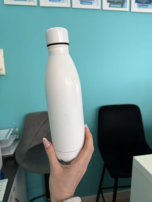 Butelka bidon termiczna biała metalowa mango kids biała