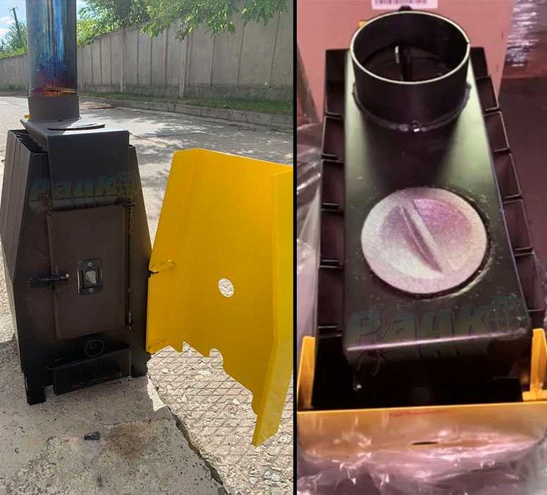 Буржуйка Данко ТТ-10ВК, на 10 кВт, теплогенератор твердопаливний