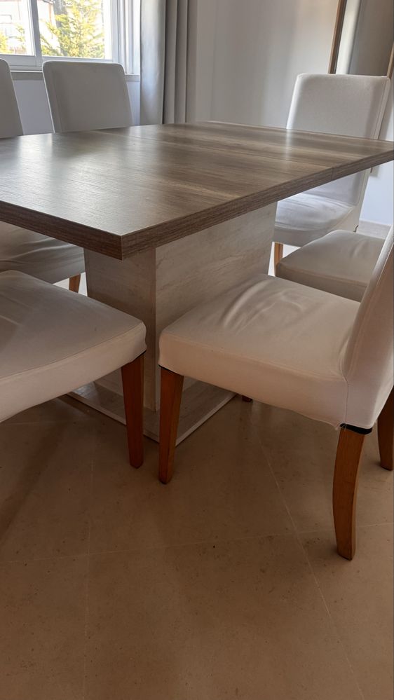 Mesa jantar extensivel madeira