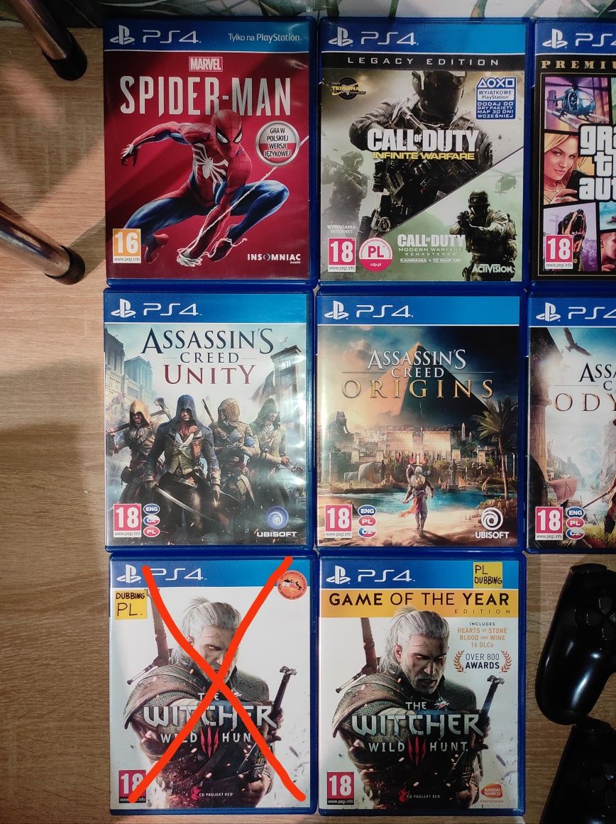 Gry ps4 * Spider-Man Wiedźmin Assassin's Creed Call of Duty